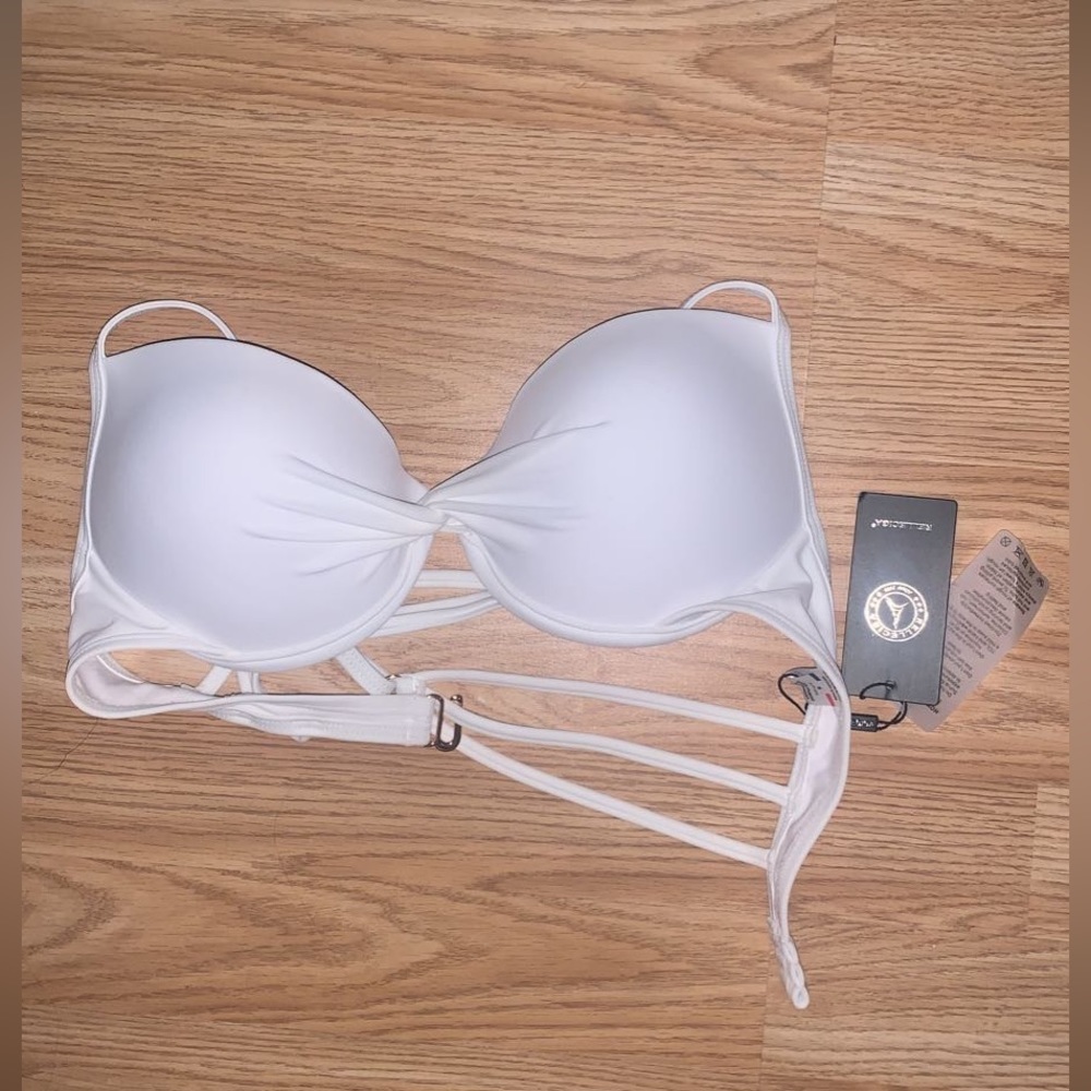 BRAND NEW White push-up swim top never worn